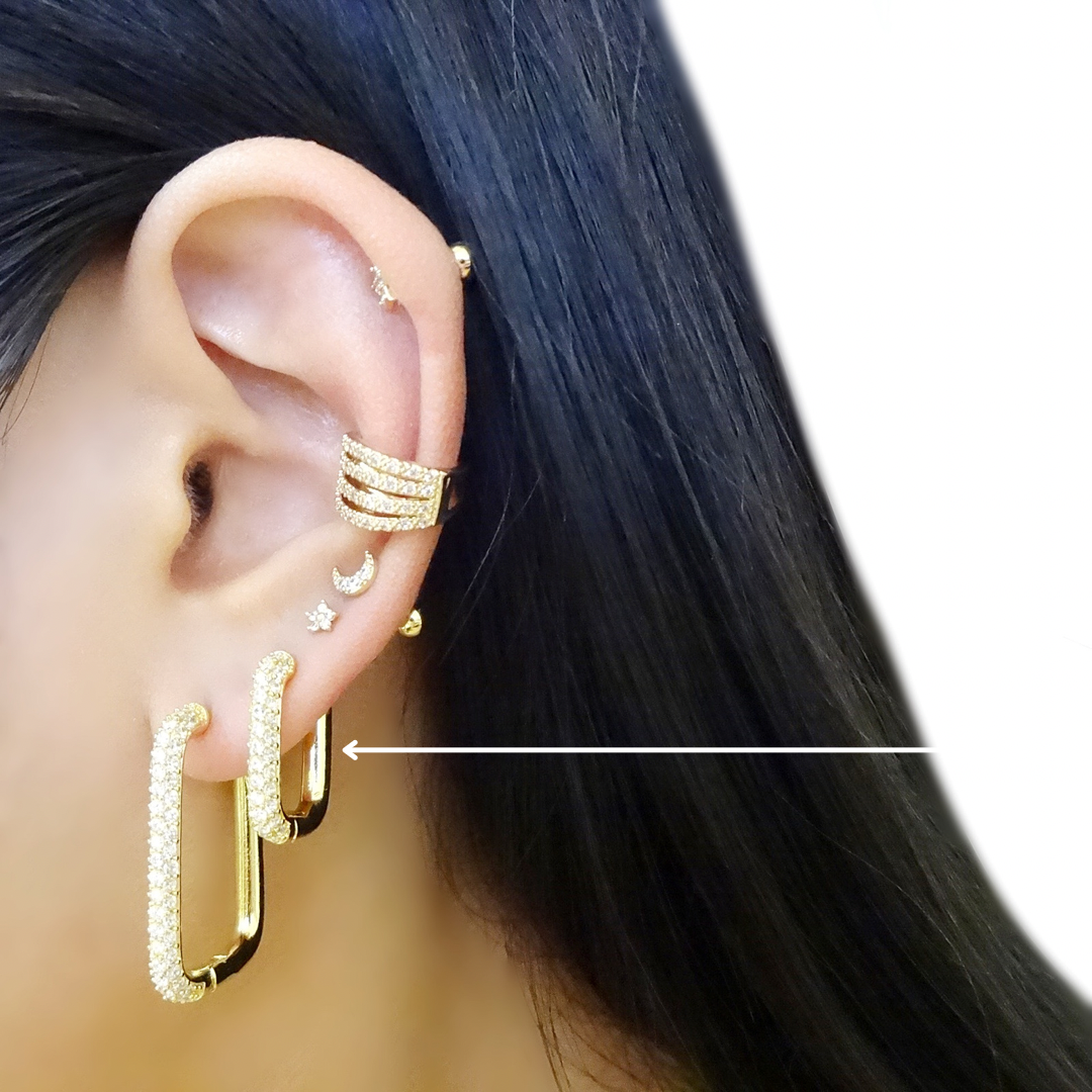 ◇MIDNIGHT MOMENT.◇ rectangle mini earring silver MIDNIGHT MOMENT