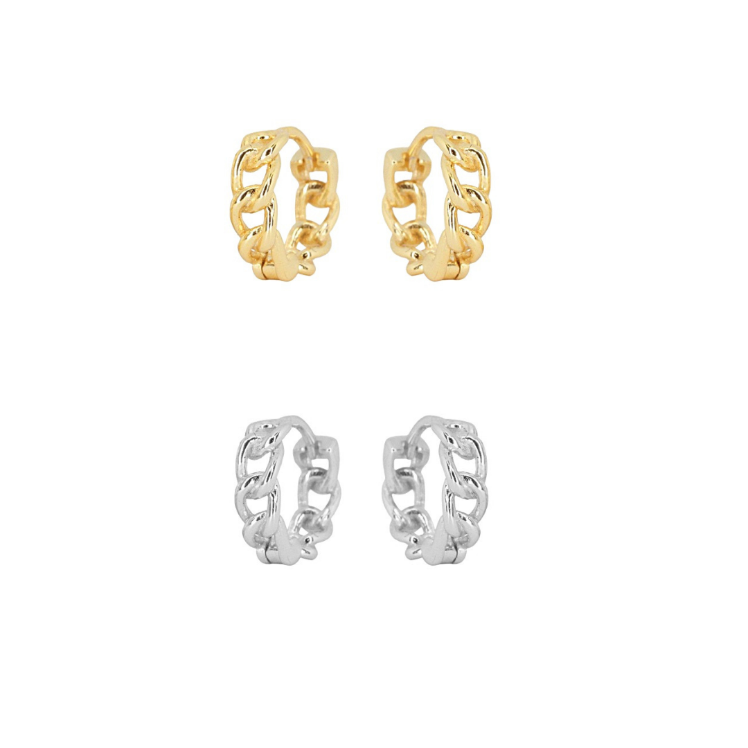 KIKICHIC | NYC | Small Curb Chain Link Hoop Earrings Nickel Free