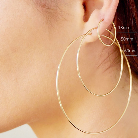 925 Silver 50mm/60mm/70mm/80mm Creole Circle Hoop Earrings For Women  Christmas Earring Jewelry - Hoop Earrings | Fruugo IE
