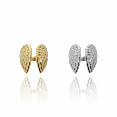 KIKICHIC Angel Wings Ring Gold Stainless Steel, Wings Design Open Ring Gold, Silver Romantic Wings Open Ring Adjustable Gold, Simple Adjustable Open Angel Love Ring, Angel Wings Open Ring Stacks, Anti Tarnish Romantic Angel Wings Open Gold Rings.