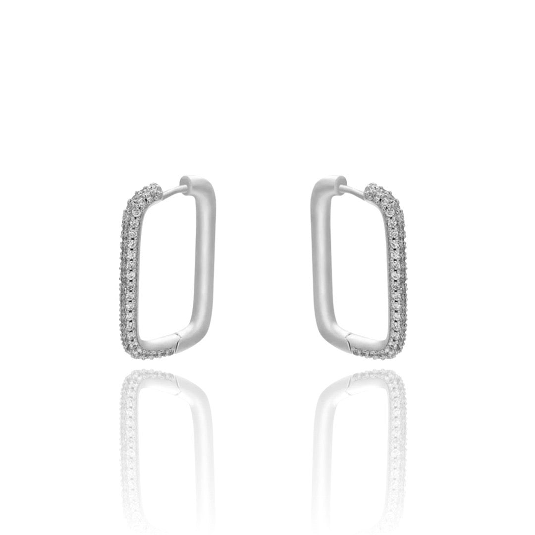 Silpada Sterling CZ shops Rectangular Earrings