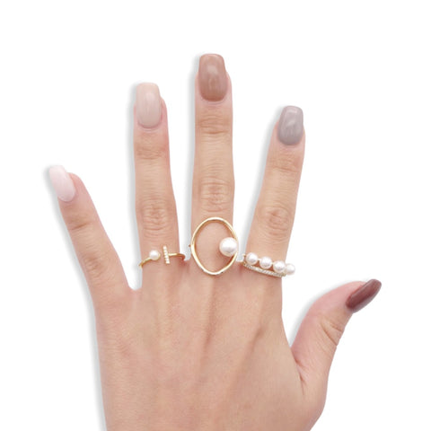 Simple Thin Oval Pearl Ring Sterling Silver (925), Stack Geometric Oval Design Pearl Ring 18k Gold, Stackable Thin Oval Pearl Ring Gold, Simple Circle  Minimalist Open Pearl Ring Adjustable 18k Gold, Simple Adjustable Open White Gold Oval Pearl Circle Ring Silver, Pearl Modern Small Open Circle Ring Stacks, Solid Sterling Solid Statement Gold Pearl Oval Fine Open Rings.