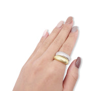 KIKICHIC Simple Croissant Ring Sterling Silver (925), Stack Croissant Design Open Ring 18k Gold, Stackable Thick Croissant Ring Gold, Simple Croissant Minimalist Open Ring Adjustable 18k Gold, Simple Adjustable Open White Gold Dome Croissant Ring Silver, Modern Small Open Dome Twist Ring Stacks, Solid Sterling Solid Statement Gold Croissant Fine Open Rings.