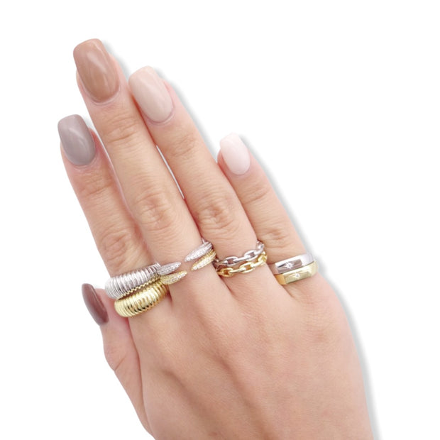 KIKICHIC CZ Diamond Claw Ring Sterling Silver (925), Dainty Diamond Claw Open Ring 18k Gold, Claw Stackable Open Ring Gold, Triple Row Band Claw Open Ring Adjustable 18k Gold, Minimal Claw Adjustable Open Band Ring Silver, Modern Midi Open Claw Ring Stacks, Solid Sterling Claw Open Rings.