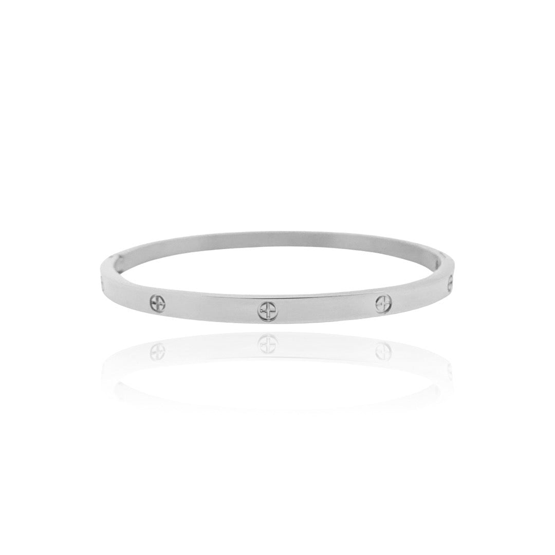 KIKICHIC | NYC | Minimal Thin Love Bangle Bracelet Stainless