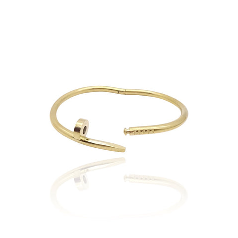 Cartier Juste Un Clou 18K Yellow Gold Bangle Nail Bracelet Size 19 Estate -  Etsy
