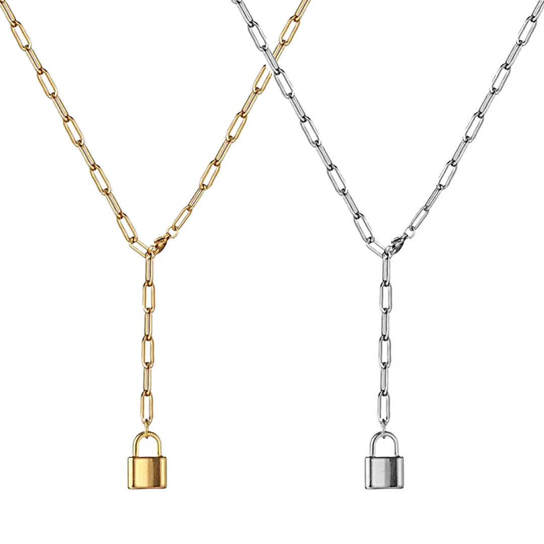 【MEJURI】Paperclip Chain Charm Necklace☆2way ネックレス Zoë Chicco 14k Floating Diamond 2 Tone Gold Small Paperclip