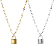 Adornia 14K Gold Plated Water Resistant Paper Clip Chain Lock Toggle  Necklace | Nordstromrack
