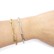 KIKICHIC Paper Clip Chain Link Bracelet in 14k Gold, Oval Mini Link Paper Clip Stacking Bracelet Gold Filled, Stainless Steel Thin Paper Clip Link Chain Stack Bracelet, Paper Clip Rectangle Link Chain Bracelet Silver, Medium Paper Clip Link Chain Stacking Silver Bracelet, Paper Clip Flat Link Chain Gold Filled Stack Bracelet, Fine Rectangle Paper Clip 14k Gold Bracelet.
