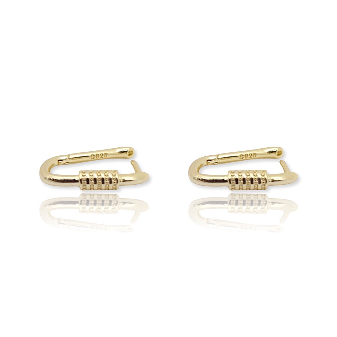 KIKICHIC | NYC | 14k Gold Filled Carabiner Rectangle Hoops