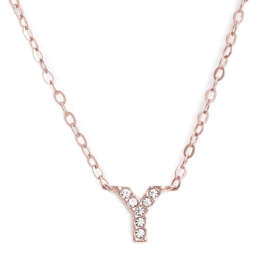 KIKICHIC | NYC | Initial Letter Y Necklace Sterling Silver in 18k