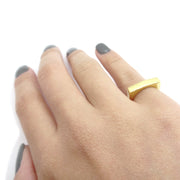 KIKICHIC Gold Bar Signet Pinky Ring, Rectangle Pinky Ring, Signet Pinky Ring, Silver Pinky Ring Bar Shape, Small Heart Signet Ring, Dainty Bat Pinky Ring, Adjustable Heart Ring, Open Bar Ring, Minimal Rectangle Ring, Geometric Pinky Ring, Signet Bar Pink Ring