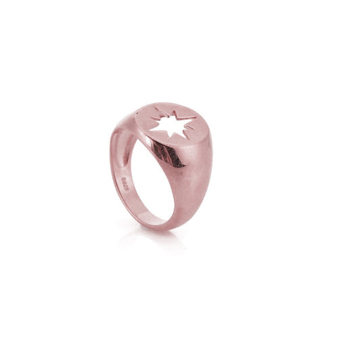 KIKICHIC Gold Starburst Signet Pinky Ring, Rose Gold Chunky Star Pinky Ring, Solid Thick Pinky Ring, Silver Wide Pinky Ring Star Shape, Thick Starburst Signet Ring, Solid Gold Starburst Pinky Ring, Starburst Shape Small Pinky Ring, Minimal Adorable Starburst Ring, Baby Starburst Ring, Size 3 Pinky Ring, Size 4 Pinky Ring.