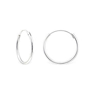 KIKICHIC Smooth Hoops Earrings 18mm Solid Sterling Silver (925), 18k Gold Plated Classic Small Hoops Earrings, Rose Gold Minimalist Everyday Hoops Earrings. These solid sterling silver (925) hoops earrings may be simple, but their possibilities are endless. Perfect as a beginnerʼs earring for young girls, or as a versatile accessory for adults, these smooth hoops can do it all