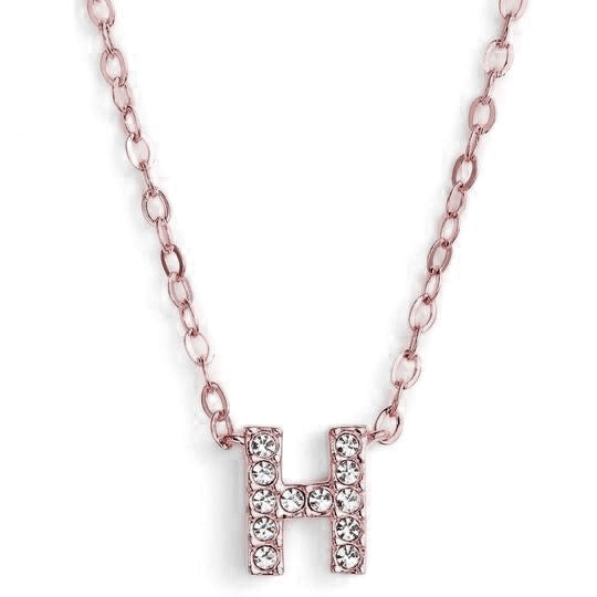 Collana con iniziale, collana da donna placcata in oro 14k Collana con