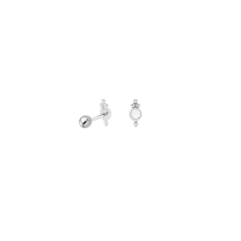 Tiny Diamond Flat Back Stud Stud Earrings Stainless Steel