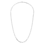 KIKICHIC 30" Gold Oval Link Long Necklace, Silver Medium Thin Link Chain Long Necklace, Gold Rectangle Link Chain Wrap Around Necklace 14k Gold, Silver Simple Paper Clip Link Chain Double Necklace, Thin Flat Link Chain Rose Gold Long Necklace, Fine Rectangle 14k Gold Filled Long 30" Necklace.