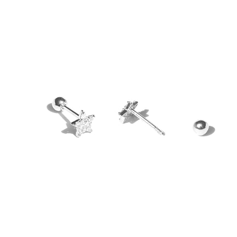 16G Tiny Stud Tragus Earring, 16ga 316L Surgical Steel Gold 2mm 3mm 4mm  White CZ Screw on Flat Back Nap Earring Labret Stud - Etsy
