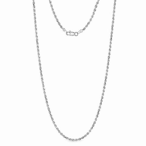 14k Gold Thin Classic Rope Chain Necklace