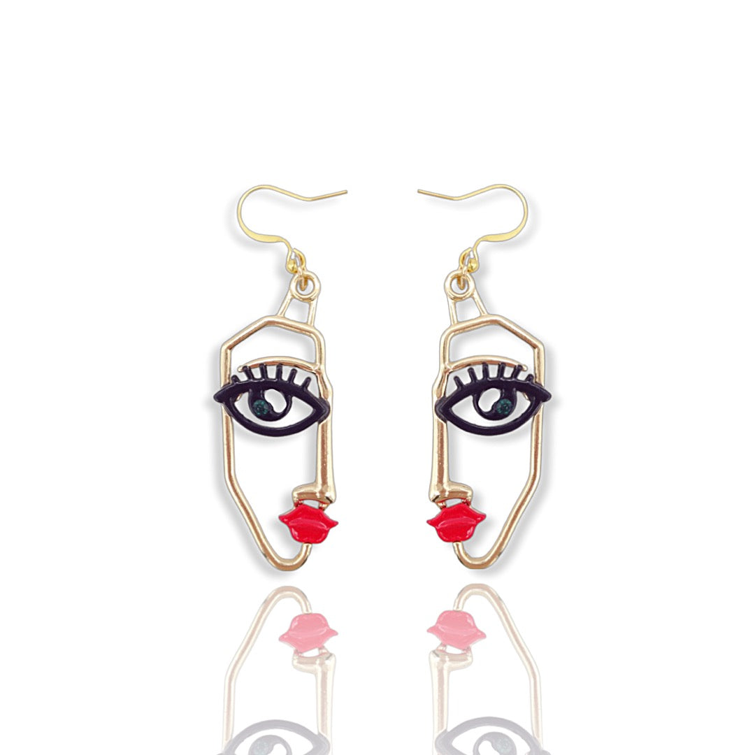 Face earrings h&m best sale