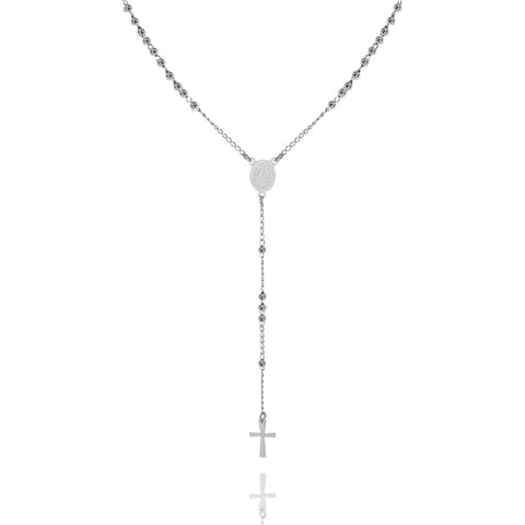 Rose inspired cross choker, rosary necklace, gift for her