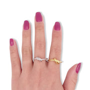 KIKICHIC Chunky Eternity Knot Ring Sterling Silver (925), Stack Knot Design Open Ring 18k Gold, Stackable Lover's Knot Ring Gold, Simple Infinity Knot Minimalist Open Ring Adjustable 18k Gold, Simple Adjustable Open Knot Ring Silver, Modern Knot Ring Stacks.