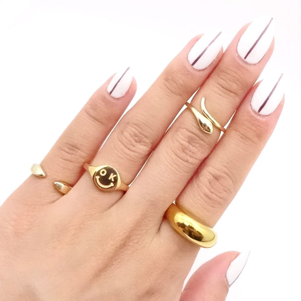 KIKICHIC Simple Claw Pinky Ring Sterling Silver (925), Dainty Claw Open Tiny Ring 14k Gold, Claw Stackable Size 3 Ring Gold, Size 4 Claw Open Ring Adjustable 14k Gold, Minimal Claw Size 2 Open Band Ring Silver, Modern Midi Open Claw Ring Stacks, Solid Sterling Claw Pinky Rings.