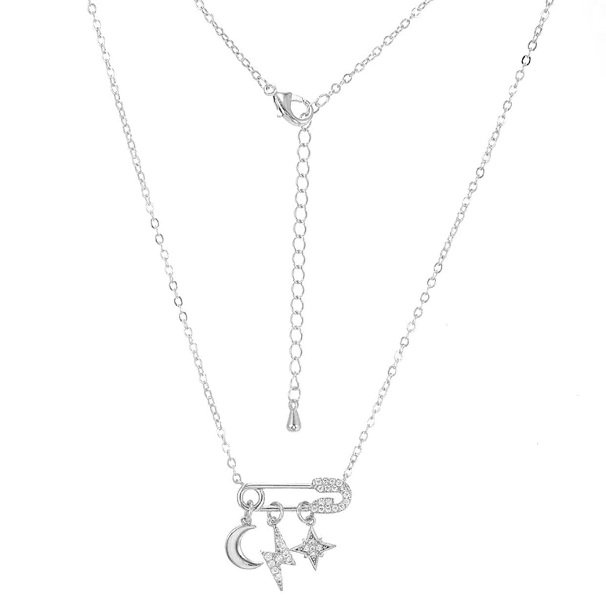 ファッション雑貨・小物その他 14kPearlBead Necklace with a 14k Safety Pin Closure in Front Safety Pin Necklace (14K) – Popular J