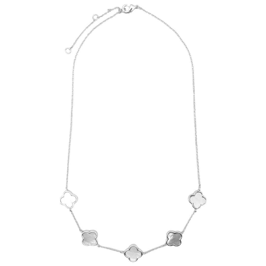 KIKICHIC | Multiple Five Mother of Pearl Clover Necklace in 14k
