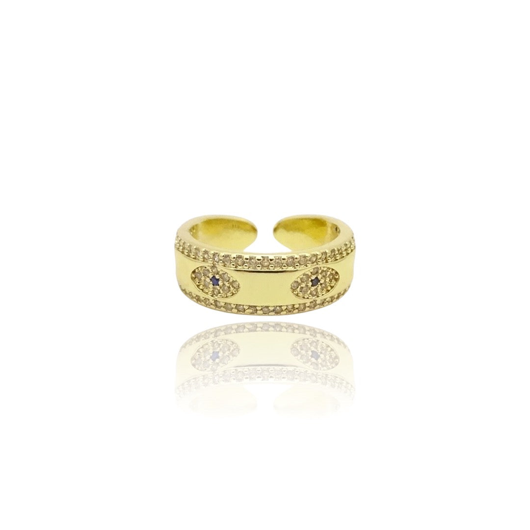 eye リング Amazon.com: Lit Wall 3Pcs Evil Eye Rings for Women 18K Gold