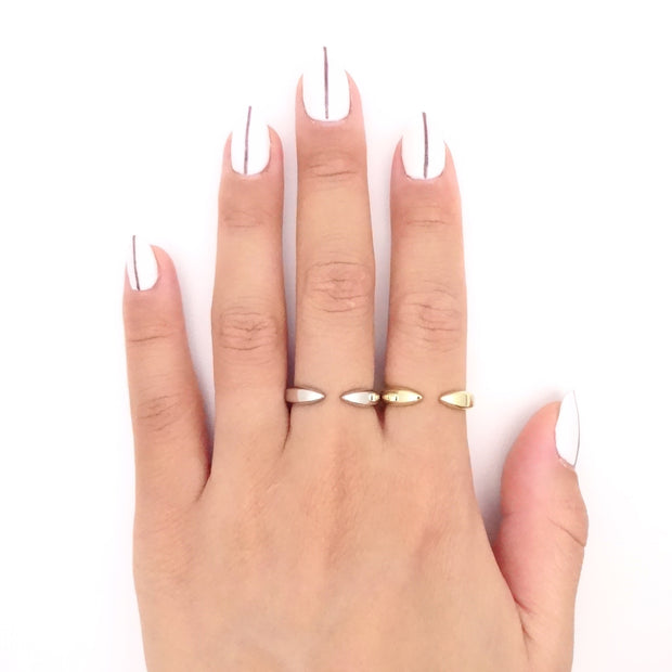 KIKICHIC Simple Claw Ring Sterling Silver (925), Dainty Claw Open Ring 14k Gold, Claw Stackable Open Ring Gold, Double Claw Open Ring Adjustable 14k Gold, Minimal Claw Adjustable Open Band Ring Silver, Modern Midi Open Claw Ring Stacks, Solid Sterling Claw Open Rings.