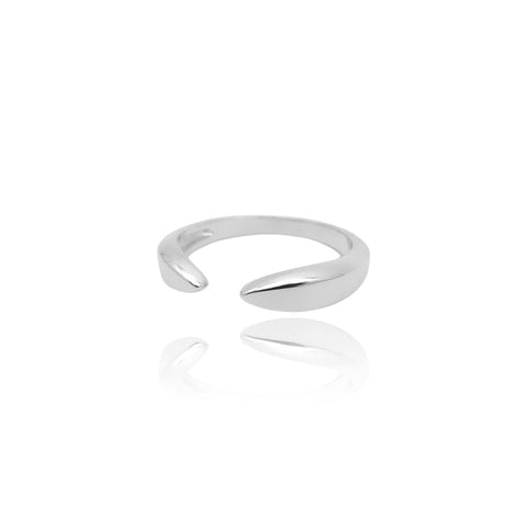 KIKICHIC Simple Claw Ring Sterling Silver (925), Dainty Claw Open Ring 14k Gold, Claw Stackable Open Ring Gold, Double Claw Open Ring Adjustable 14k Gold, Minimal Claw Adjustable Open Band Ring Silver, Modern Midi Open Claw Ring Stacks, Solid Sterling Claw Open Rings.