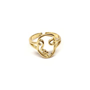 KIKICHIC Abstract Face Adjustable Ring, Gold Women Face Ring, Silver Artistic Face Ring, Rose Gold Picasso Face Ring Adjustable, Artsy Face Ring Gold, Unique Face Ring Adjustable, Face Design Ring, Hollow Face Ring Silver, Ring 2018, Rings 2019, Minimalist Face Ring
