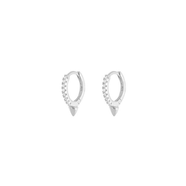 KIKICHIC | NYC | Single Spike Diamond Huggies Tiny Hoops Earrings ...