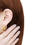 Medium Thick Hoops Earrings 25mm