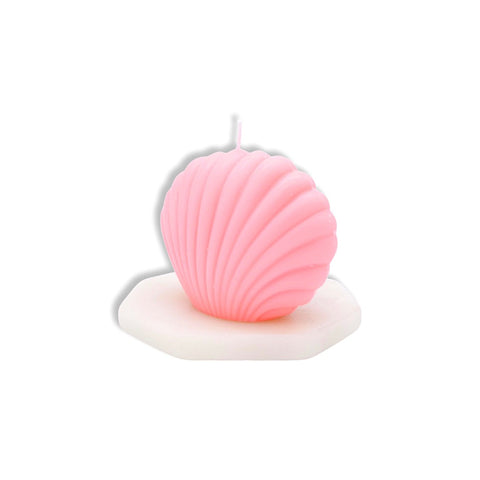 KIKICHIC White Seashell Shape Candles, Summer Colorful Candle, Shell Shaped Pink Candle, Decorative Shell Blue Candle, Glamorous Sea Shell Candles, BFF Gift Candles, Holiday Candle, Beach House White Candle, Hand pour Beach Nude Candle