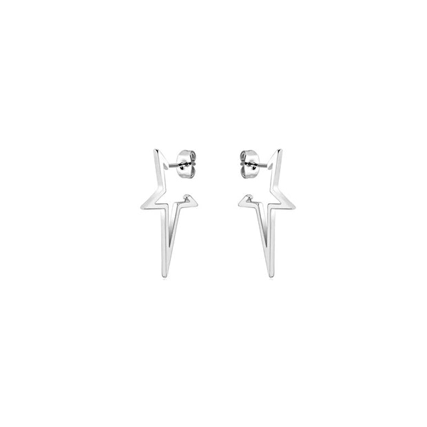 KIKICHIC Open Stars Stud Earrings in Silver