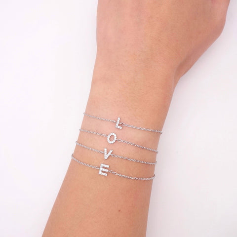 Sterling Silver Double Disc Initial Bracelet By Diamond Rose Gifts |  notonthehighstreet.com