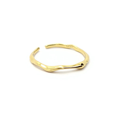 KIKICHIC Open Bamboo Band Ring Sterling Silver (925), Dainty Bamboo Design Open Ring 18k Gold, Thin Stackable Open Bamboo Ring Gold, Bamboo Minimalist Open Ring Adjustable 18k Gold, Simple Adjustable Open Bamboo Ring Silver, Modern Midi Open Bamboo Ring Stacks, Solid Sterling Thin Bamboo Open Rings.