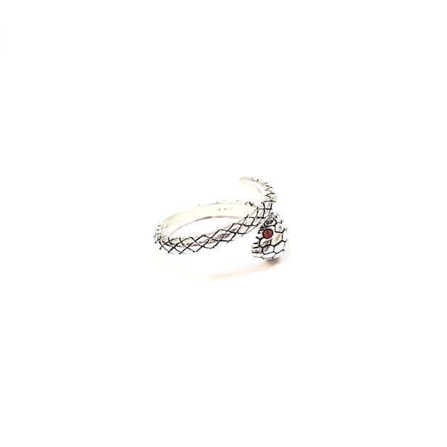 KIKICHIC | NYC | Minimalist Jewelry Designs Snake | Red Eyes Snake Ring ...