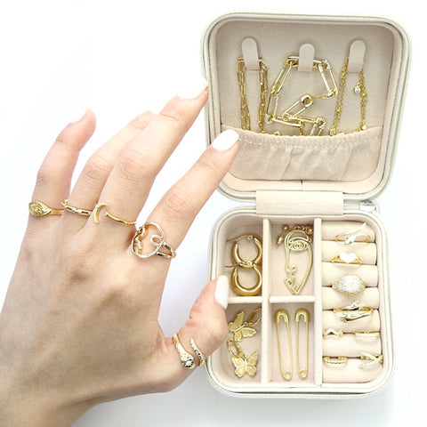 Travel Jewelry Box Organizer, Travel Jewelry Case, Jewelry Travel Organizer, Small Jewelry Box for Women, Jewelry Travel Case