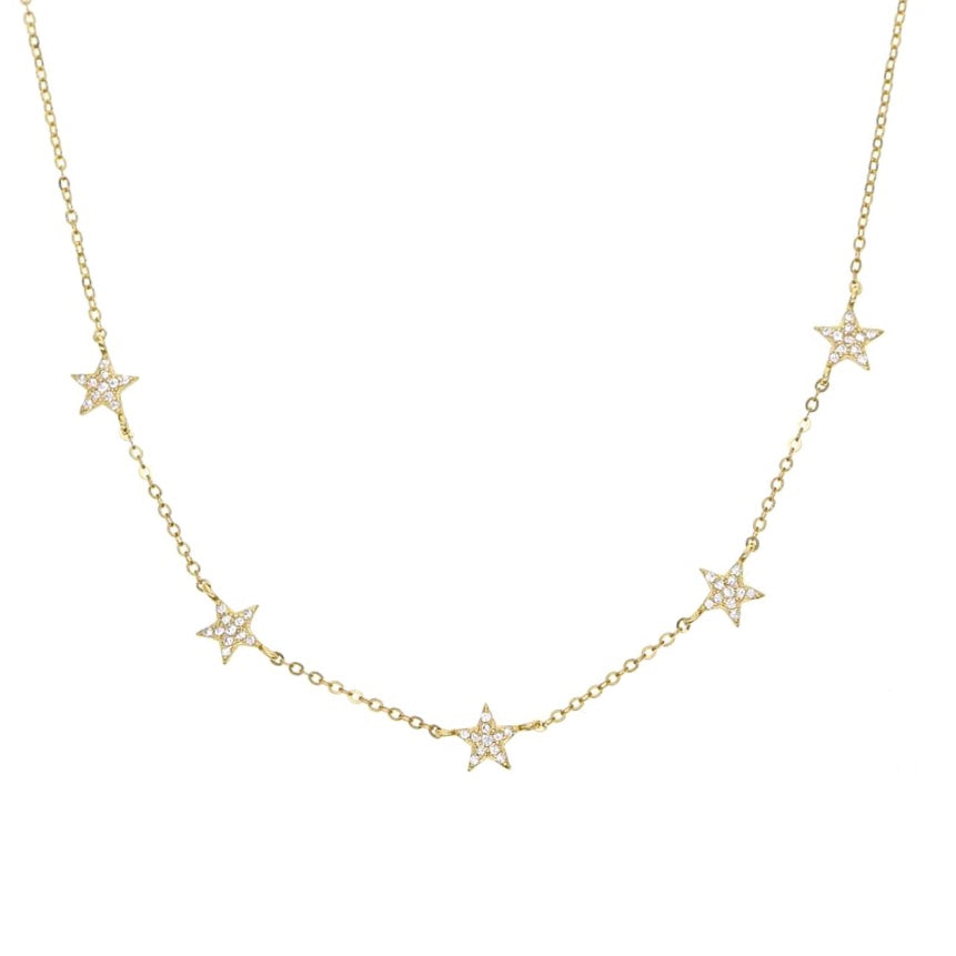 STAR JEWELRY　925 K14 CZ STAR JEWELRY 925 K14 CZ CZ Star Pendant in 925 Sterling