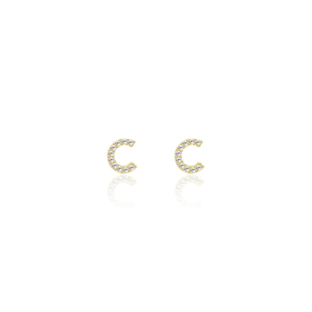 アメージングタイランド・グランドセール Stud C Letter | NYC | KIKICHIC Earrings Sterling Pave CZ 自転車本体