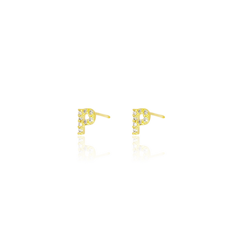 Letter 2025 p earrings