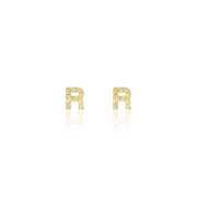 Letter R Stud Earrings