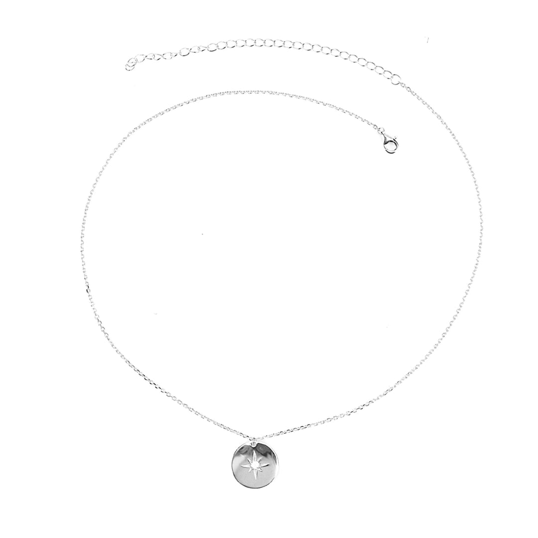 KIKICHIC | NYC | CZ Starburst North Star Coin Pendant