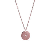 KIKICHIC CZ Starburst Gold Pendant Necklace, North Star Rose Gold Necklace, Silver Coin Star Necklace, Starburst Medallion Pendant Necklace Sterling Silver, Compass Star Necklace, North Star Polaris Rose Gold Coin Necklace.