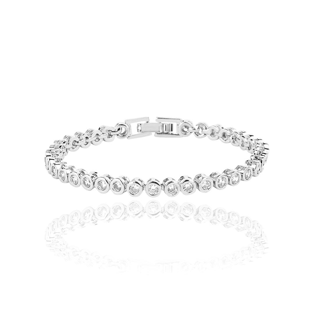 国内発送・送関込み☆KING ICE☆Tennis Bezel Set CZ Bracelet 14mm Clustered Princess-Cut Tennis Bracelet | King Ice