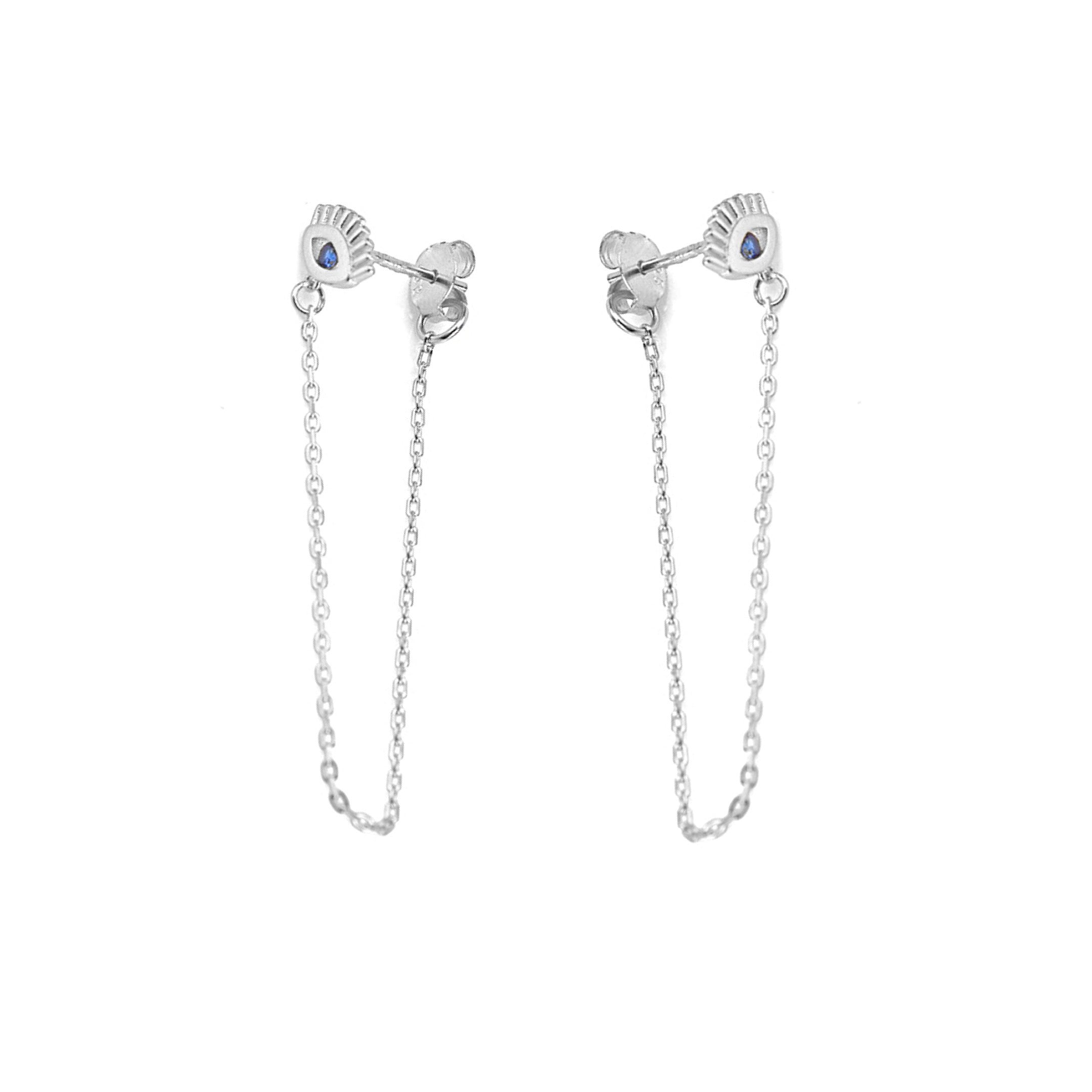 KIKICHIC | NYC | Minimalist Jewelry | Blue Evil Eye Front to