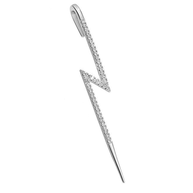 KIKICHIC | NYC | CZ Diamond Lighting Bolt Edgy Hook Pin Ear Cuff